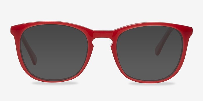 Audio Rouge Acétate Soleil de Lunette de vue d'EyeBuyDirect