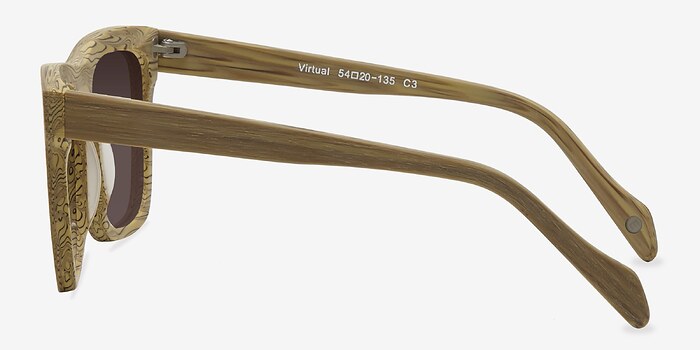 Virtual Jaune Acétate Soleil de Lunette de vue d'EyeBuyDirect