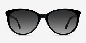 Calypso  Black  Acétate Soleil de Lunette de vue d'EyeBuyDirect, Vue de Face
