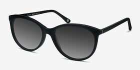 Calypso  Black  Acétate Soleil de Lunette de vue d'EyeBuyDirect, Vue d'Angle