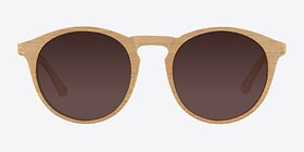 Air Jaune Wood-texture Soleil de Lunette de vue d'EyeBuyDirect, Vue de Face