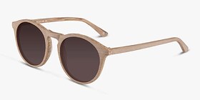 Air Jaune Wood-texture Soleil de Lunette de vue d'EyeBuyDirect, Vue d'Angle