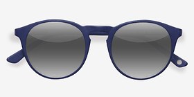 Air Matte Navy Acétate Soleil de Lunette de vue d'EyeBuyDirect, Vue Rapprochée