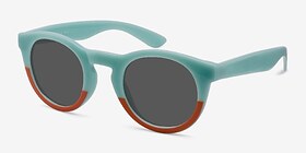 Sunset  Light Blue  Plastique Soleil de Lunette de vue d'EyeBuyDirect, Vue d'Angle