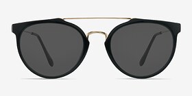 The Keys  Golden Black  Plastique Soleil de Lunette de vue d'EyeBuyDirect, Vue de Face