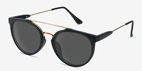 The Keys  Golden Black  Plastique Soleil de Lunette de vue d'EyeBuyDirect, Vue d'Angle