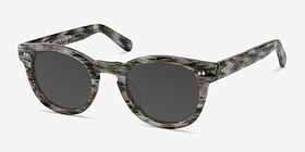 Horizon Stone Acétate Soleil de Lunette de vue d'EyeBuyDirect, Vue d'Angle