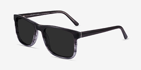 Kudos Gris Acétate Soleil de Lunette de vue d'EyeBuyDirect, Vue d'Angle