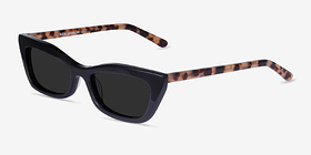 Suite Noir Acétate Soleil de Lunette de vue d'EyeBuyDirect, Vue d'Angle