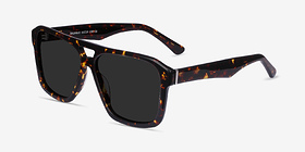 Bauhaus Écaille Noire Acétate Soleil de Lunette de vue d'EyeBuyDirect, Vue d'Angle