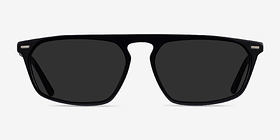 Hernando Noir Acétate Soleil de Lunette de vue d'EyeBuyDirect, Vue de Face