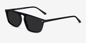 Hernando Noir Acétate Soleil de Lunette de vue d'EyeBuyDirect, Vue d'Angle