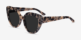 Santa Monica Écaille ivoire Acétate Soleil de Lunette de vue d'EyeBuyDirect, Vue d'Angle