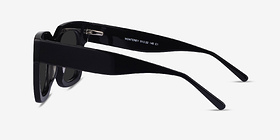 Monterey Noir Acétate Soleil de Lunette de vue d'EyeBuyDirect, Vue de Côté