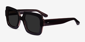 Sometime Brun Acétate Soleil de Lunette de vue d'EyeBuyDirect, Vue d'Angle