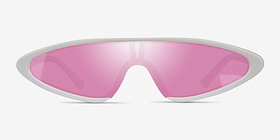 Sonic Blanche Plastique Soleil de Lunette de vue d'EyeBuyDirect, Vue de Face