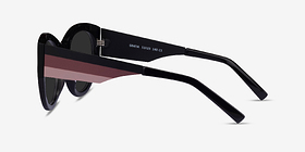 Gratia Noir Acétate Soleil de Lunette de vue d'EyeBuyDirect, Vue de Côté