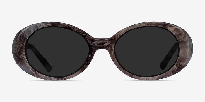 Pedra Gray Floral Acétate Soleil de Lunette de vue d'EyeBuyDirect