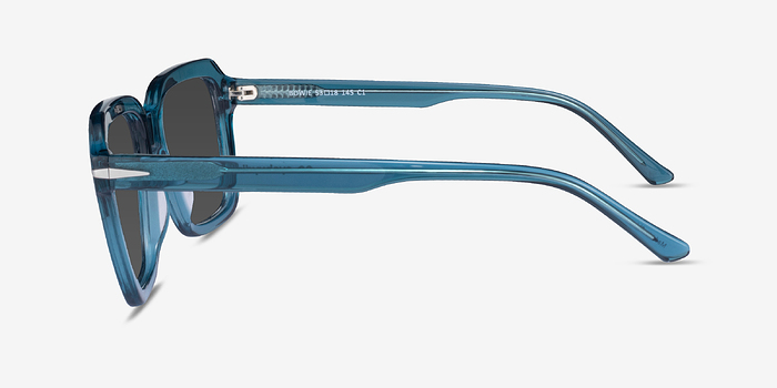 Bowie Crystal Blue Acétate Soleil de Lunette de vue d'EyeBuyDirect