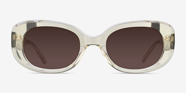 Aretha Crystal Light Yellow Acétate Soleil de Lunette de vue