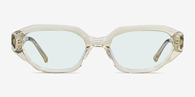 Ronette Crsytal Yellow Acétate Soleil de Lunette de vue d'EyeBuyDirect, Vue de Face