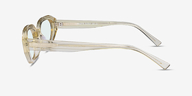 Ronette Crsytal Yellow Acétate Soleil de Lunette de vue d'EyeBuyDirect, Vue de Côté