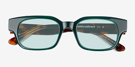 Canna Vert Acétate Soleil de Lunette de vue d'EyeBuyDirect, Vue Rapprochée