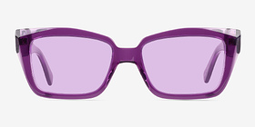 Lavendula Crystal Purple Éco-responsable Soleil de Lunette de vue d'EyeBuyDirect, Vue de Face