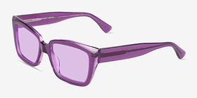 Lavendula Crystal Purple Éco-responsable Soleil de Lunette de vue d'EyeBuyDirect, Vue d'Angle