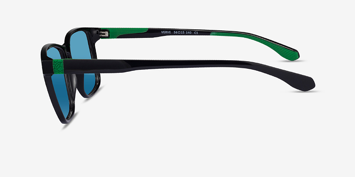 Verve Shiny Black Plastique Soleil de Lunette de vue d'EyeBuyDirect