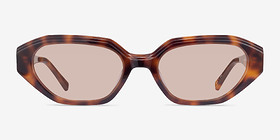 Ronette Écailles Acétate Soleil de Lunette de vue d'EyeBuyDirect, Vue de Face