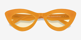 Francesca Crystal Yellow Acétate Soleil de Lunette de vue d'EyeBuyDirect, Vue Rapprochée