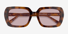 Gouache Écailles Acétate Soleil de Lunette de vue d'EyeBuyDirect, Vue Rapprochée