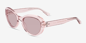 Nyssa Crystal Nude Plastique Soleil de Lunette de vue d'EyeBuyDirect, Vue d'Angle