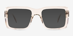 Vinca Crystal Gray Acétate Soleil de Lunette de vue d'EyeBuyDirect, Vue de Face