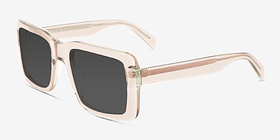 Vinca Crystal Gray Acétate Soleil de Lunette de vue d'EyeBuyDirect, Vue d'Angle