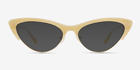 Aina Striped Brown Acétate Soleil de Lunette de vue d'EyeBuyDirect, Vue de Face