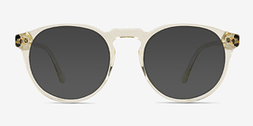 Begin Crystal Yellow Acétate Soleil de Lunette de vue d'EyeBuyDirect, Vue de Face