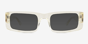 Alaric Clear Yellow Acétate Soleil de Lunette de vue d'EyeBuyDirect, Vue de Face