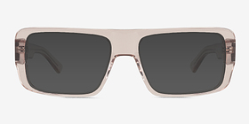 Nick Clear Brown Acétate Soleil de Lunette de vue d'EyeBuyDirect, Vue de Face