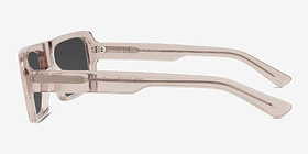 Nick Clear Brown Acétate Soleil de Lunette de vue d'EyeBuyDirect, Vue de Côté