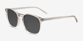 Academy Clear Gray Acétate Soleil de Lunette de vue d'EyeBuyDirect, Vue d'Angle