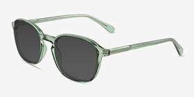 Malarkey Shiny Clear Green  Plastique Soleil de Lunette de vue d'EyeBuyDirect, Vue d'Angle