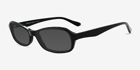 Robinson Noir Acétate Soleil de Lunette de vue d'EyeBuyDirect, Vue d'Angle