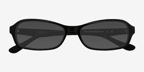 Robinson Noir Acétate Soleil de Lunette de vue d'EyeBuyDirect, Vue Rapprochée