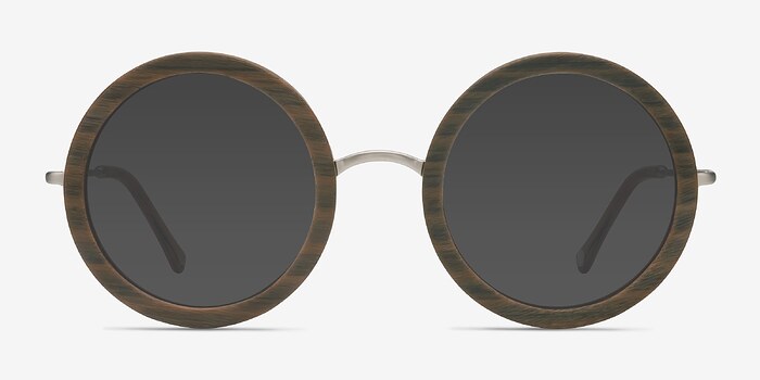 Joplin Brown Striped Métal Soleil de Lunette de vue d'EyeBuyDirect