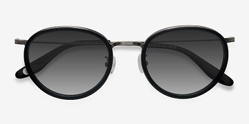 Noir Sun Tea -  Métal Lunettes de soleil