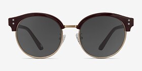 Limoncello Rouge Métal Soleil de Lunette de vue d'EyeBuyDirect, Vue de Face