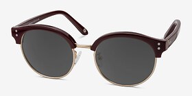 Limoncello Rouge Métal Soleil de Lunette de vue d'EyeBuyDirect, Vue d'Angle