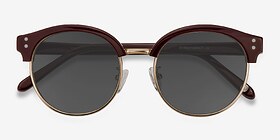 Limoncello Rouge Métal Soleil de Lunette de vue d'EyeBuyDirect, Vue Rapprochée